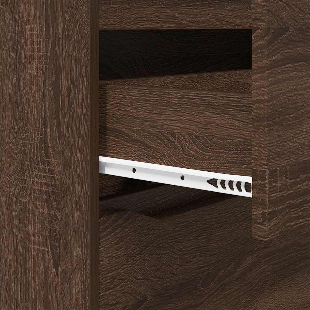 vidaXL Ντουλάπες Αποθήκευσης 2 pcs Καφέ δρυς 80 x 48 x 105 εκ