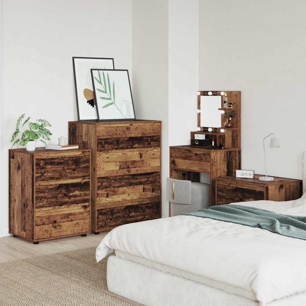 vidaXL Ντουλάπες Αποθήκευσης 2 pcs Παλιό Ξύλο 80 x 48 x 105 εκ