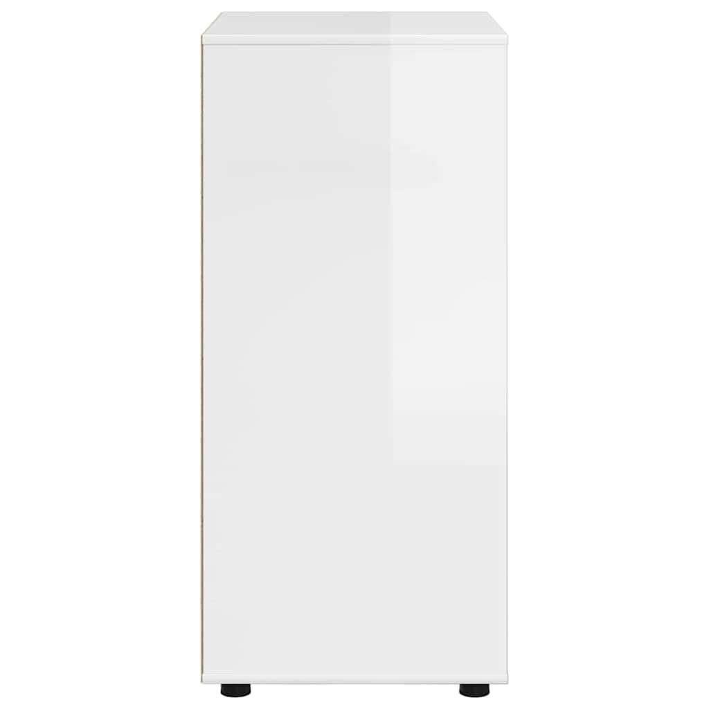 vidaXL Ντουλάπες Αποθήκευσης 2 pcs Υψηλής γυαλάδας λευκό