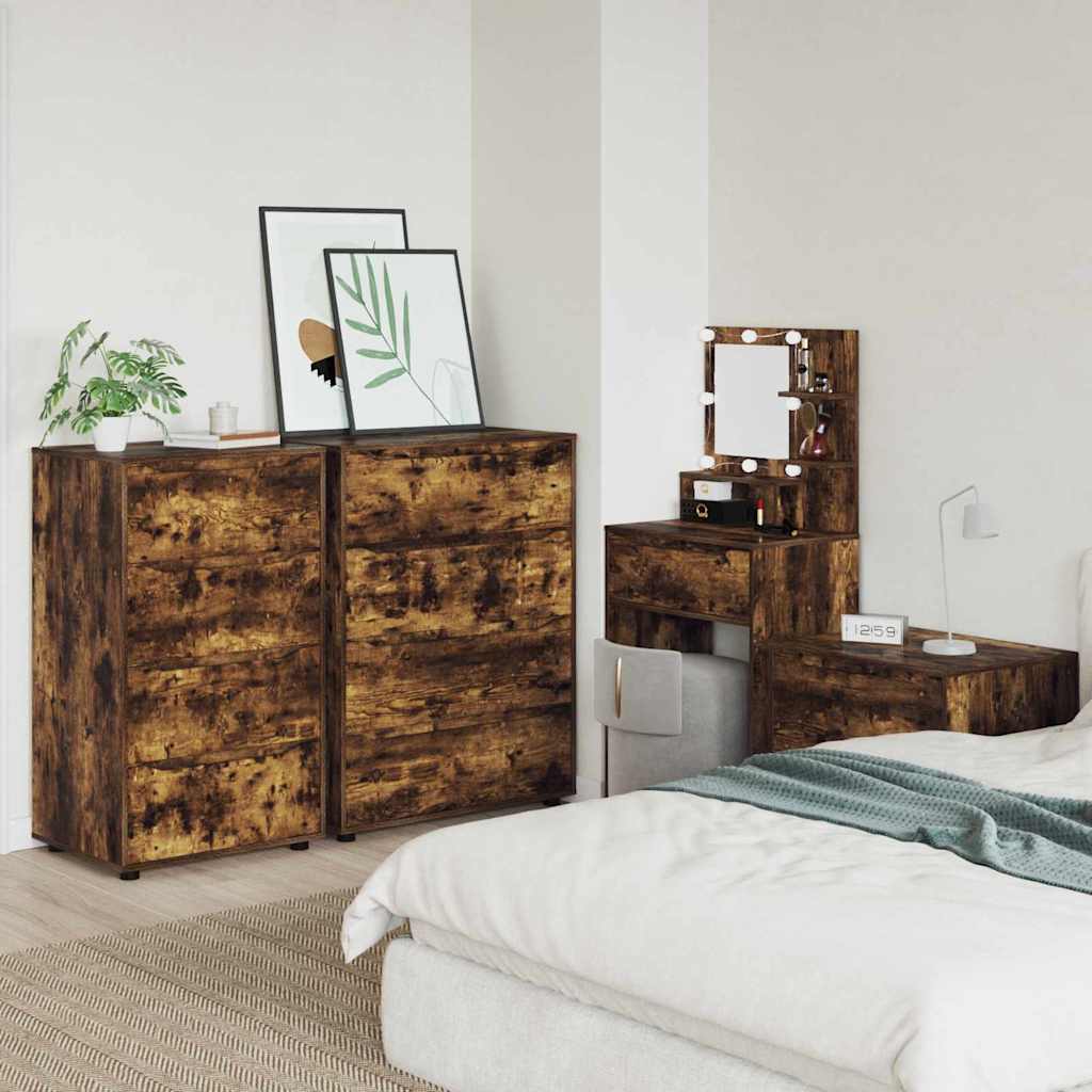 vidaXL Ντουλάπες Αποθήκευσης 2 pcs Καπνιστό Δρύς 60 x 48 x 105 εκ.