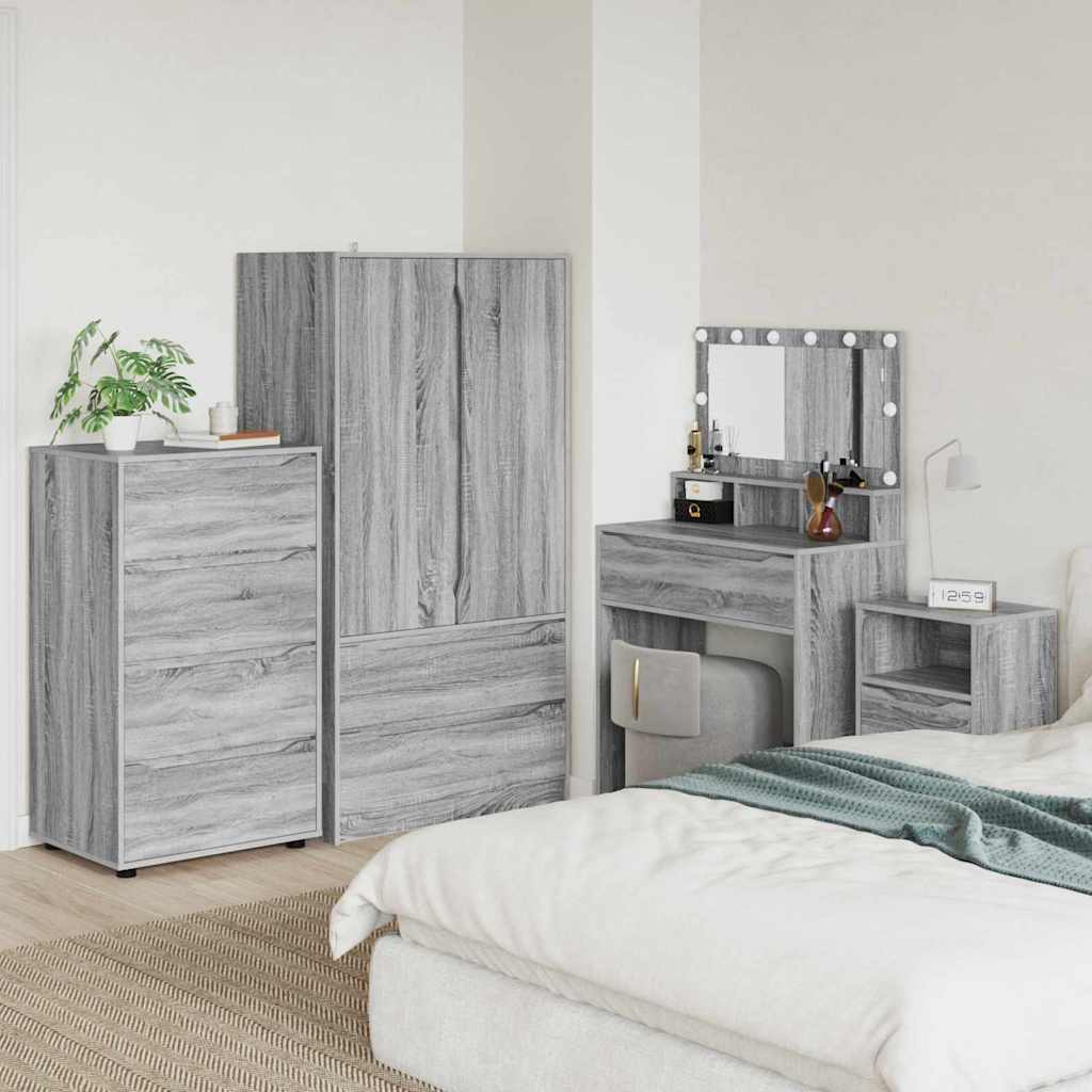 vidaXL Ντουλάπες Αποθήκευσης 2 pcs Γκρίζο Σονομα 60 x 48 x 105 εκ.