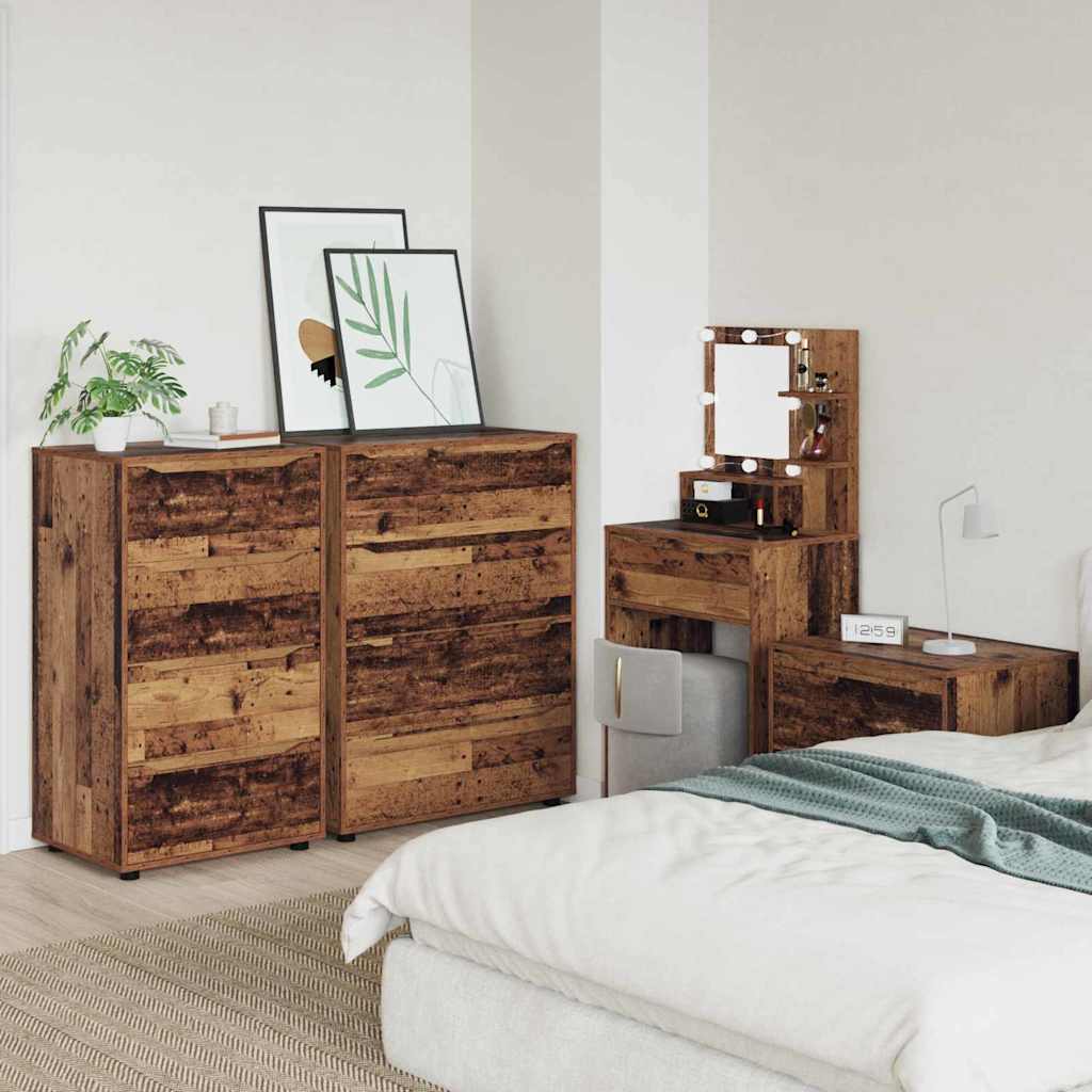 vidaXL Ντουλάπες Αποθήκευσης 2 pcs Παλιό Ξύλο 60 x 48 x 105 εκ.