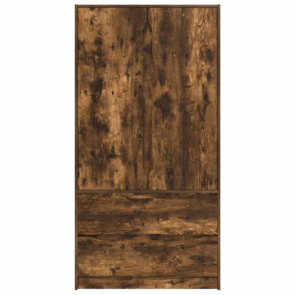 vidaXL Ντουλάπι Μπάνιου με συρτάρι Καπνιστό Δρύς 79,5 x 49 x 156 εκ