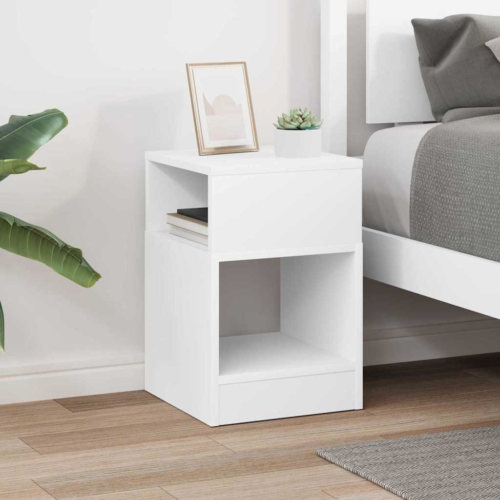 vidaXL End Table Λευκό 30,5 x 30 x 45 εκ Επεξεργασμένο Ξύλο