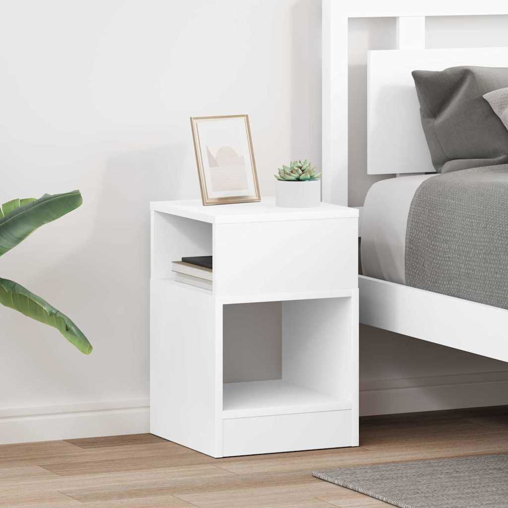 vidaXL End Table 2 pcs Λευκό 30,5 x 30 x 45 εκ Επεξεργασμένο ξύλο
