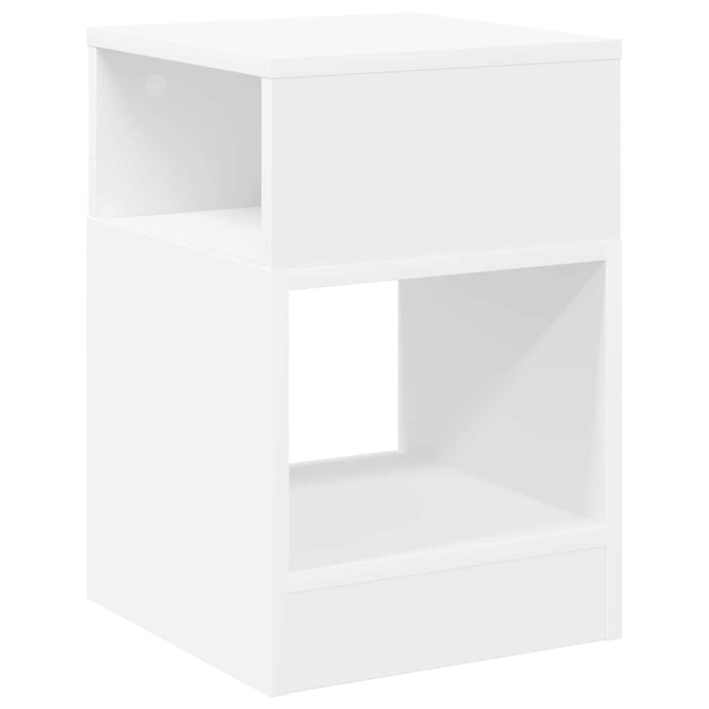 vidaXL End Table 2 pcs Λευκό 30,5 x 30 x 45 εκ Επεξεργασμένο ξύλο