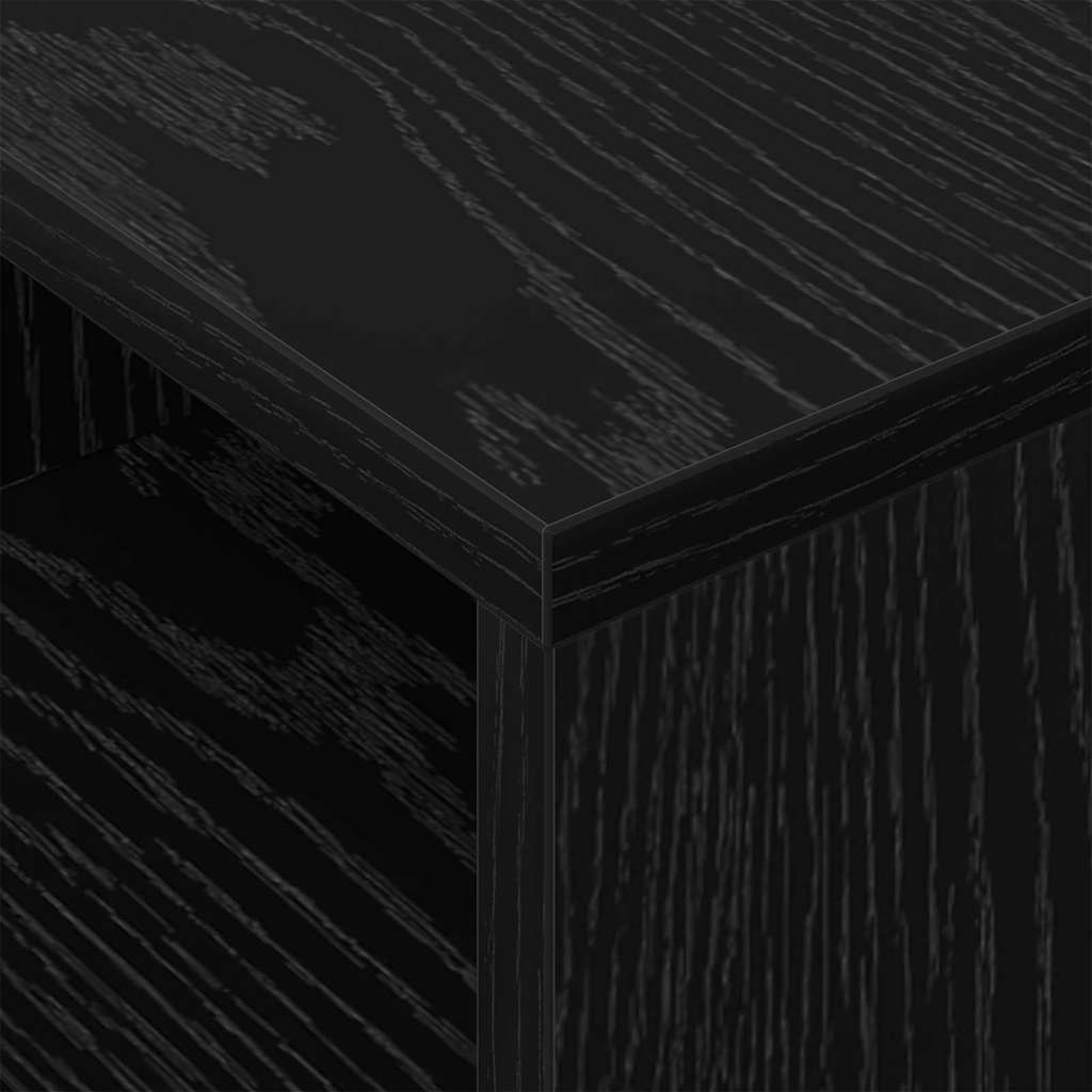 vidaXL End Table 2 pcs Μαύρη Οξυά 30,5 x 30 x 45 εκ Επεξεργασμένο ξύλο