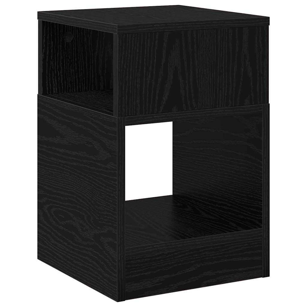 vidaXL End Table 2 pcs Μαύρη Οξυά 30,5 x 30 x 45 εκ Επεξεργασμένο ξύλο