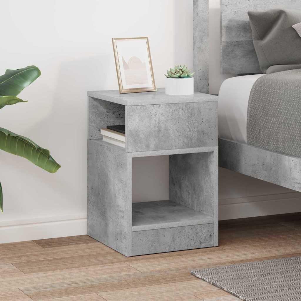 vidaXL End Table Σκυρόδεμα Γκρι 30,5 x 30 x 45 εκ Επεξεργασμένο Ξύλο