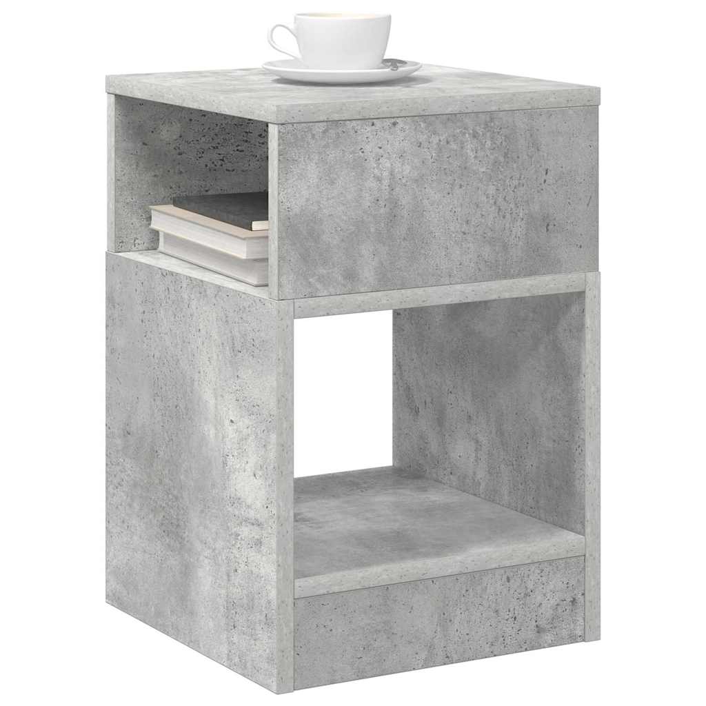 vidaXL End Table Σκυρόδεμα Γκρι 30,5 x 30 x 45 εκ Επεξεργασμένο Ξύλο