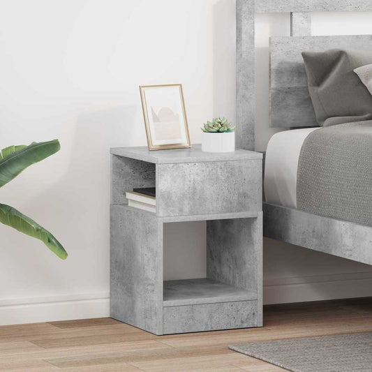 vidaXL End Table 2 pcs Σκυρόδεμα Γκρι 30,5 x 30 x 45 εκ