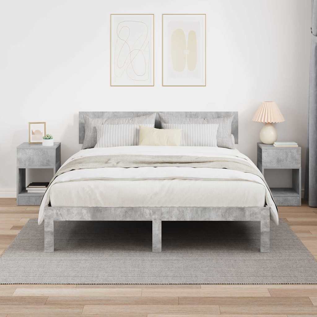 vidaXL End Table 2 pcs Σκυρόδεμα Γκρι 30,5 x 30 x 45 εκ