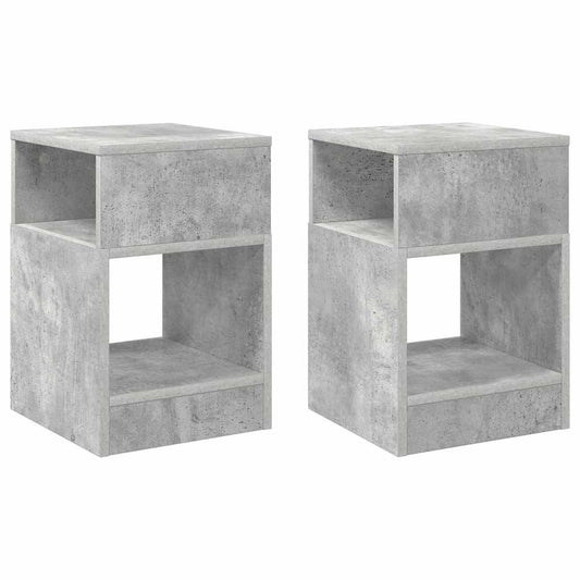 vidaXL End Table 2 pcs Σκυρόδεμα Γκρι 30,5 x 30 x 45 εκ