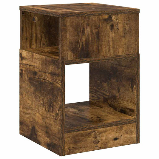 vidaXL End Table Καπνιστό Δρύς 30,5 x 30 x 45 εκ Επεξεργασμένο Ξύλο