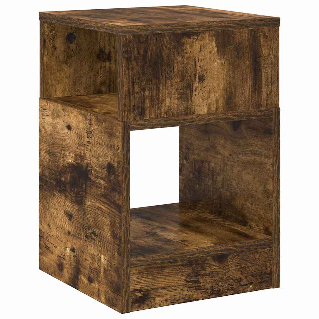 vidaXL End Table Καπνιστό Δρύς 30,5 x 30 x 45 εκ Επεξεργασμένο ξύλο