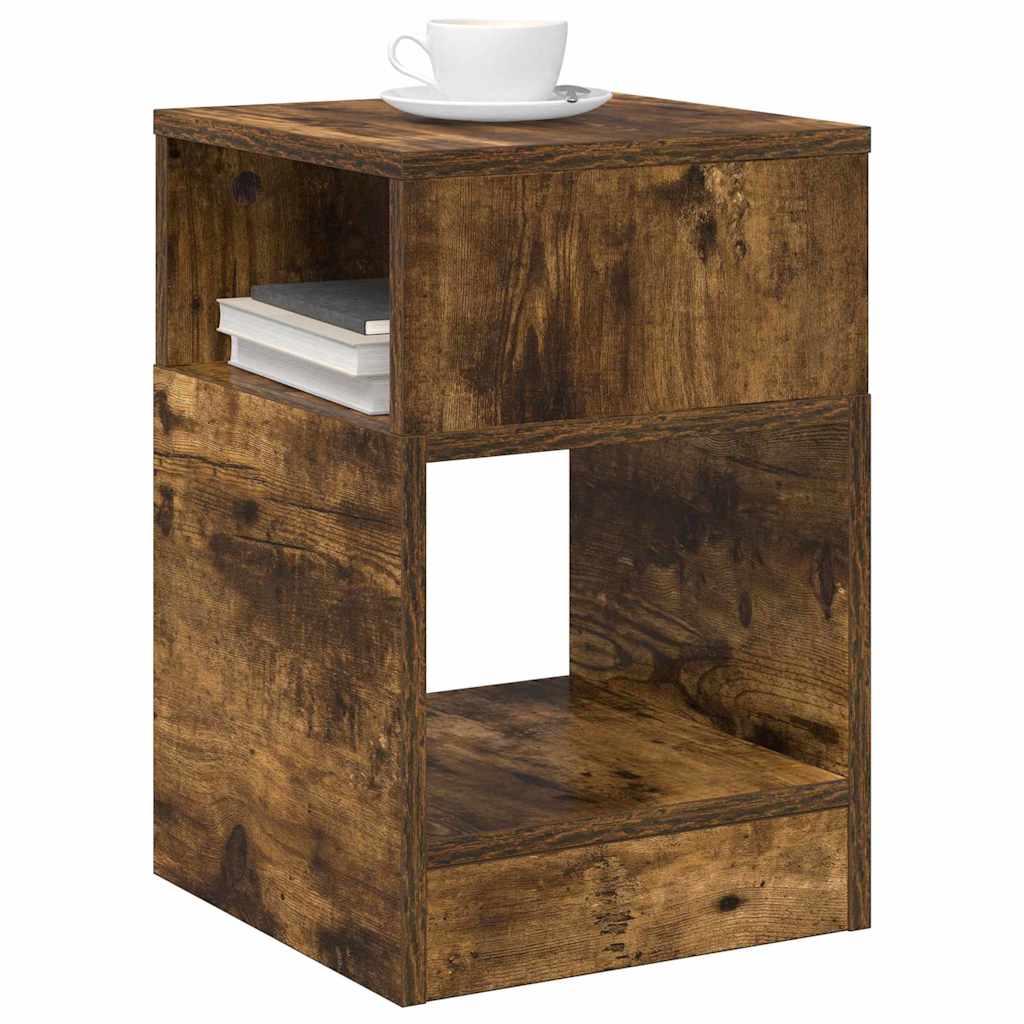 vidaXL End Table 2 pcs Καπνιστό Δρύς 30,5 x 30 x 45 εκ
