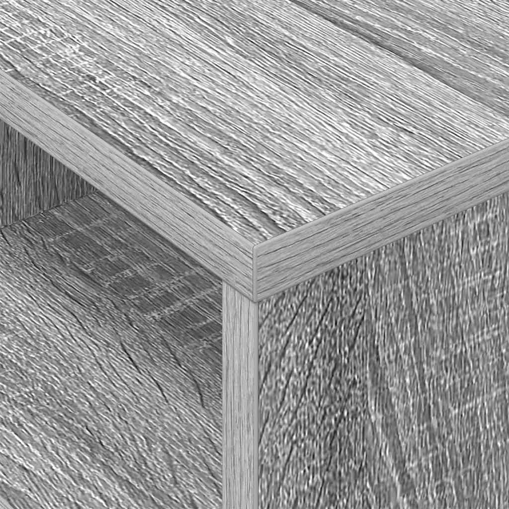 vidaXL End Table 2 pcs Γκρίζο Σονομα 30,5 x 30 x 45 εκ