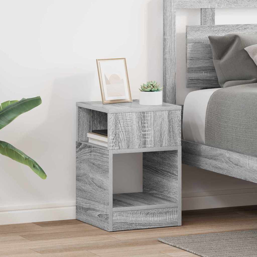vidaXL End Table 2 pcs Γκρίζο Σονομα 30,5 x 30 x 45 εκ
