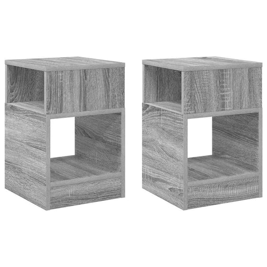 vidaXL End Table 2 pcs Γκρίζο Σονομα 30,5 x 30 x 45 εκ