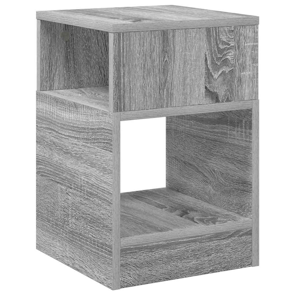 vidaXL End Table 2 pcs Γκρίζο Σονομα 30,5 x 30 x 45 εκ