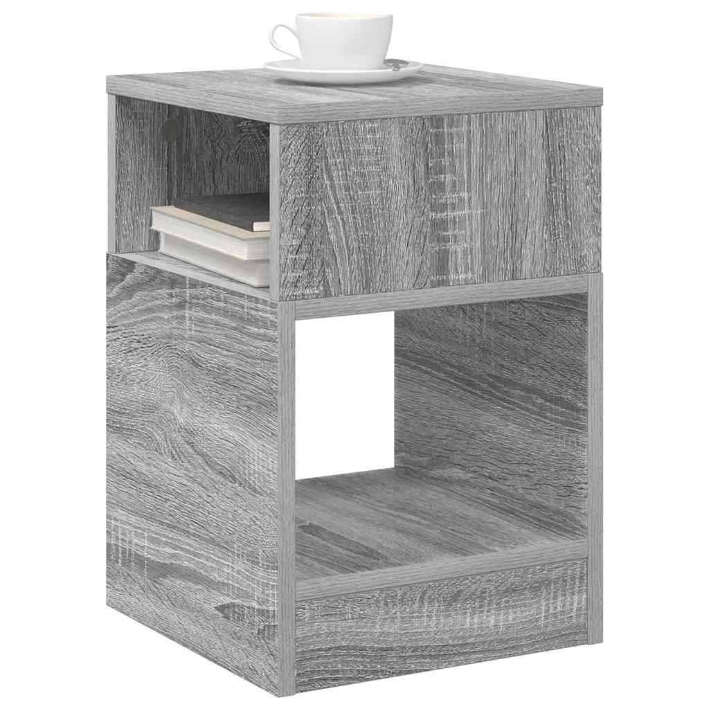 vidaXL End Table 2 pcs Γκρίζο Σονομα 30,5 x 30 x 45 εκ