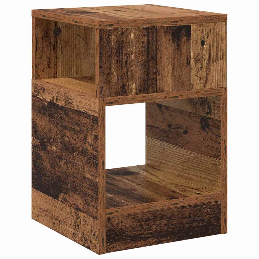 vidaXL End Table 2 pcs Παλιό ξύλο 30,5 x 30 x 45 εκ Επεξεργασμένο ξύλο