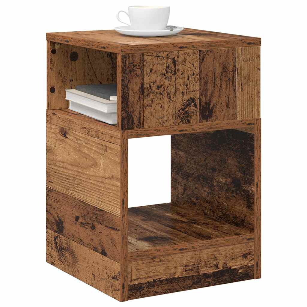 vidaXL End Table 2 pcs Παλιό ξύλο 30,5 x 30 x 45 εκ Επεξεργασμένο ξύλο
