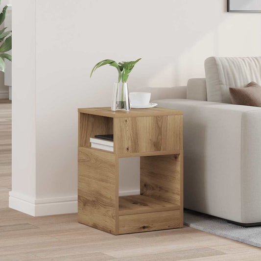 vidaXL End Table Artisan Oak 30,5 x 30 x 45 εκ Επεξεργασμένο Ξύλο