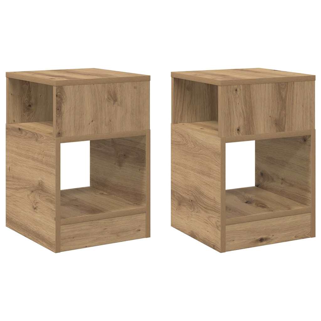vidaXL End Table 2 pcs Artisan Oak 30,5 x 30 x 45 εκ