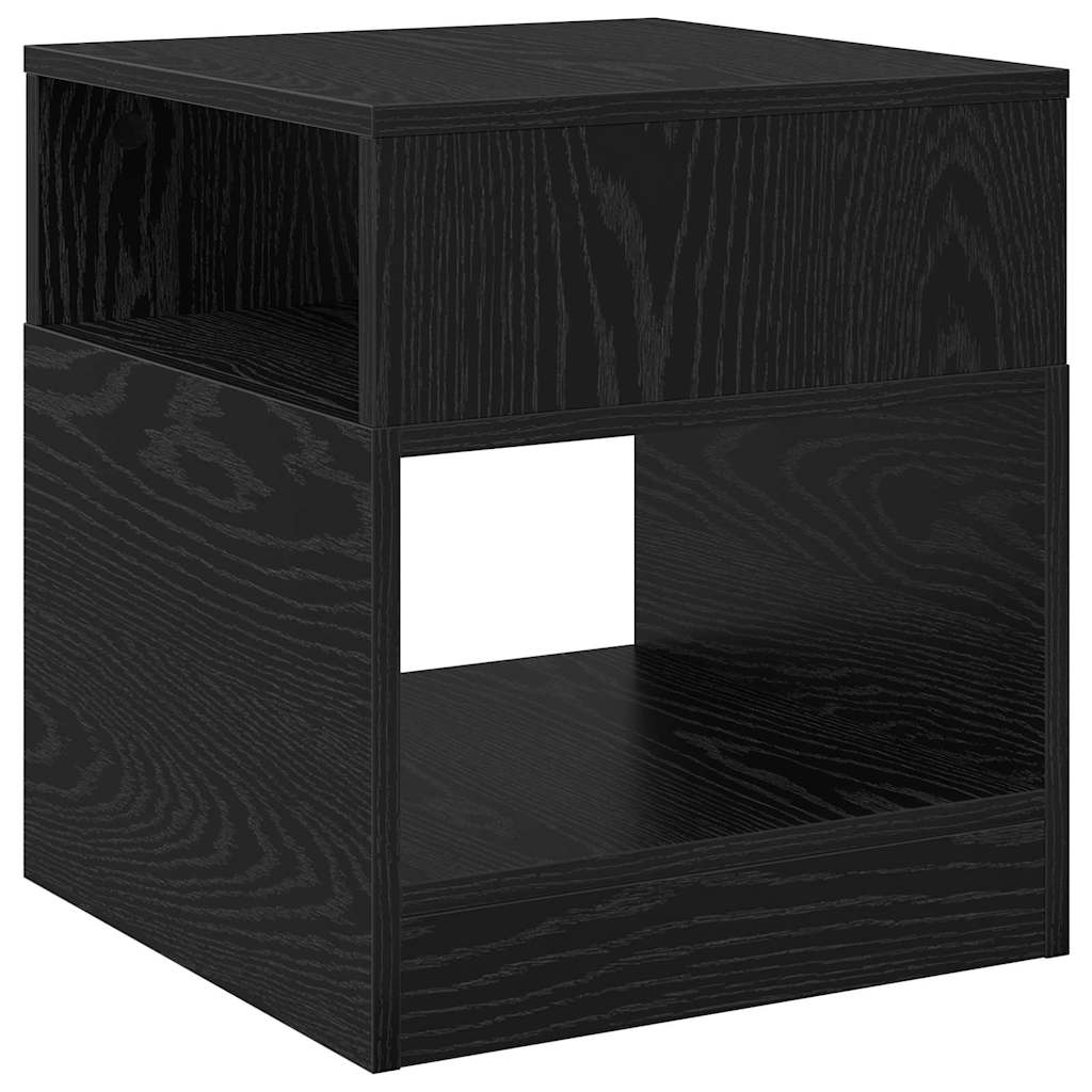 vidaXL End Table 2 pcs Μαύρη Οξυά 40,5 x 40 x 45 εκ Επεξεργασμένο ξύλο
