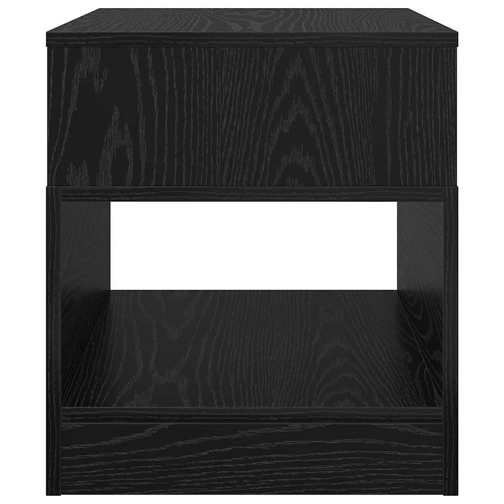 vidaXL End Table 2 pcs Μαύρη Οξυά 40,5 x 40 x 45 εκ Επεξεργασμένο ξύλο