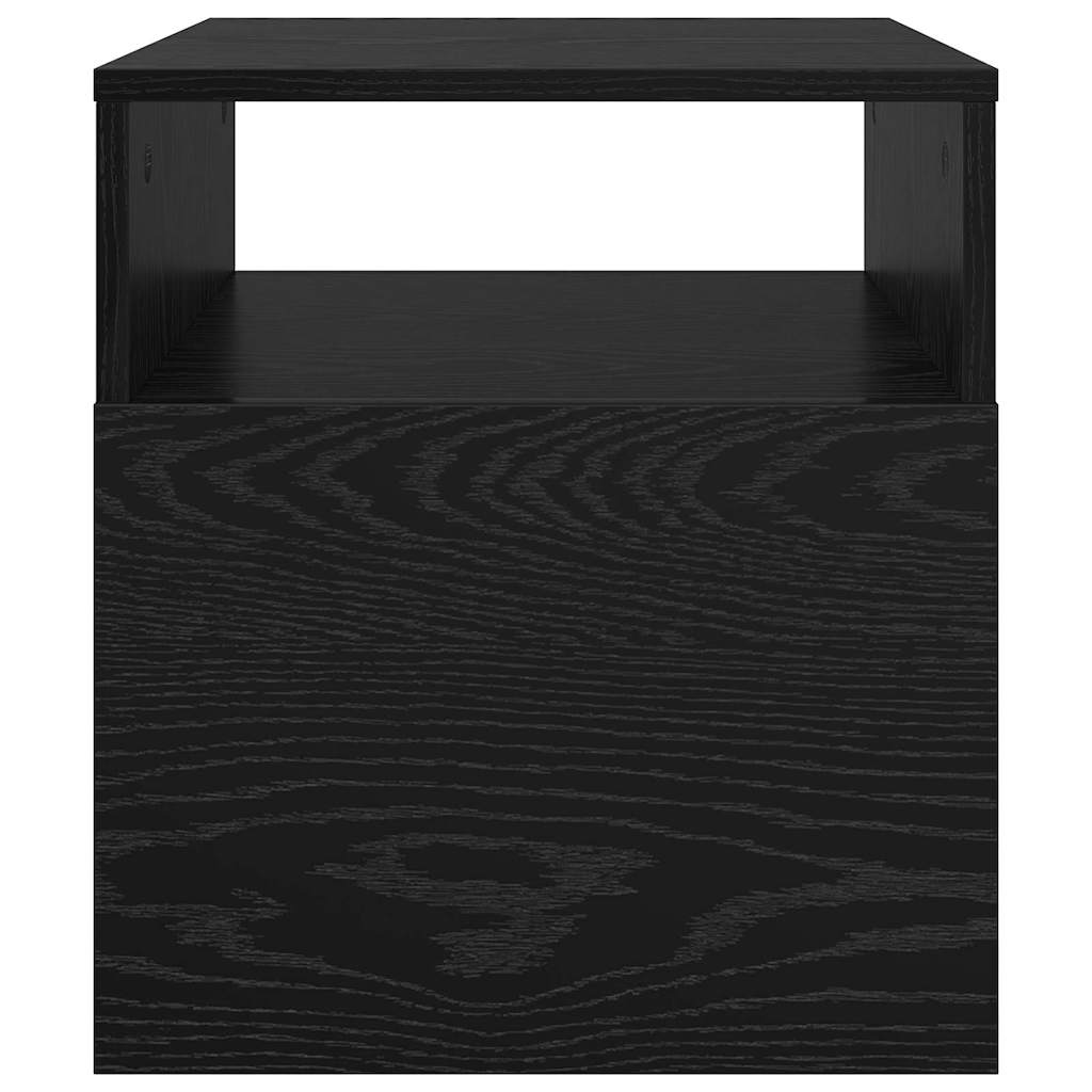 vidaXL End Table 2 pcs Μαύρη Οξυά 40,5 x 40 x 45 εκ Επεξεργασμένο ξύλο
