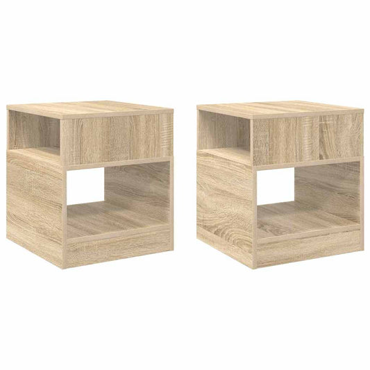 vidaXL End Table 2 pcs Δρύς Sonoma 40,5 x 40 x 45 εκ