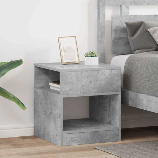 vidaXL End Table 2 pcs Σκυρόδεμα Γκρι 40,5 x 40 x 45 εκ
