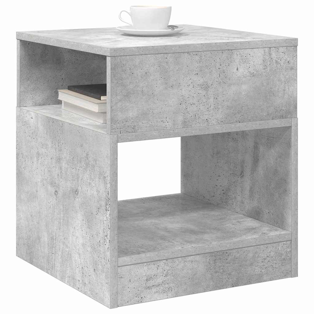 vidaXL End Table 2 pcs Σκυρόδεμα Γκρι 40,5 x 40 x 45 εκ