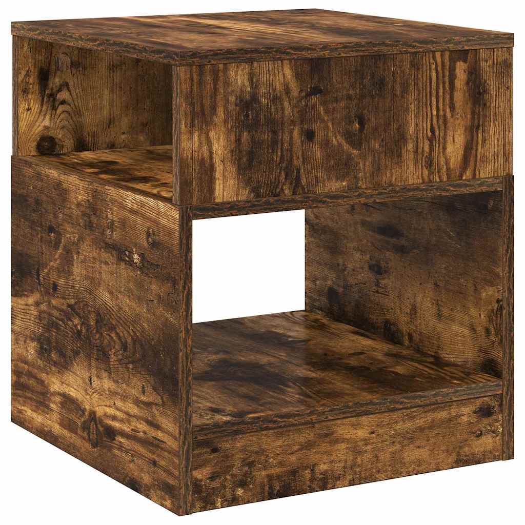 vidaXL End Table 2 pcs Καπνιστό Δρύς 40,5 x 40 x 45 εκ