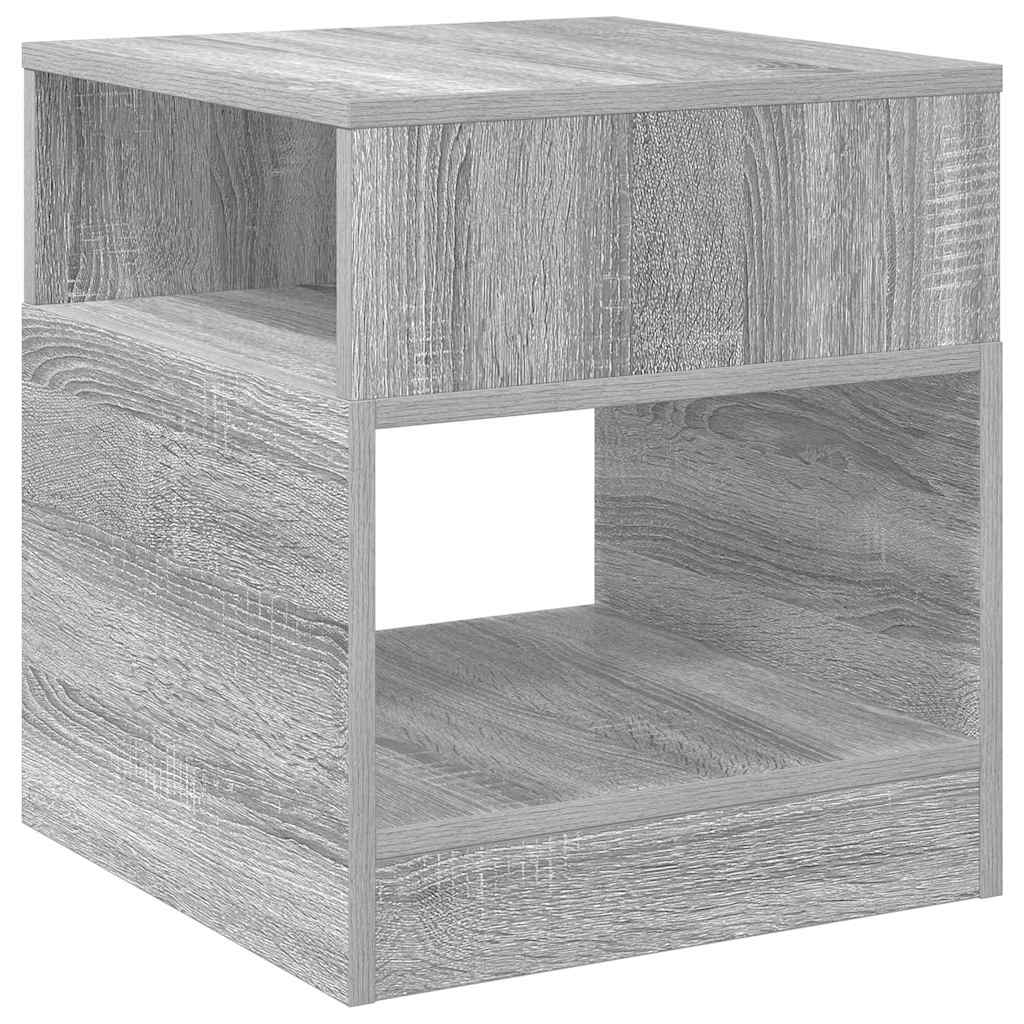 vidaXL End Table 2 pcs Γκρίζο Σονομα 40,5 x 40 x 45 εκ