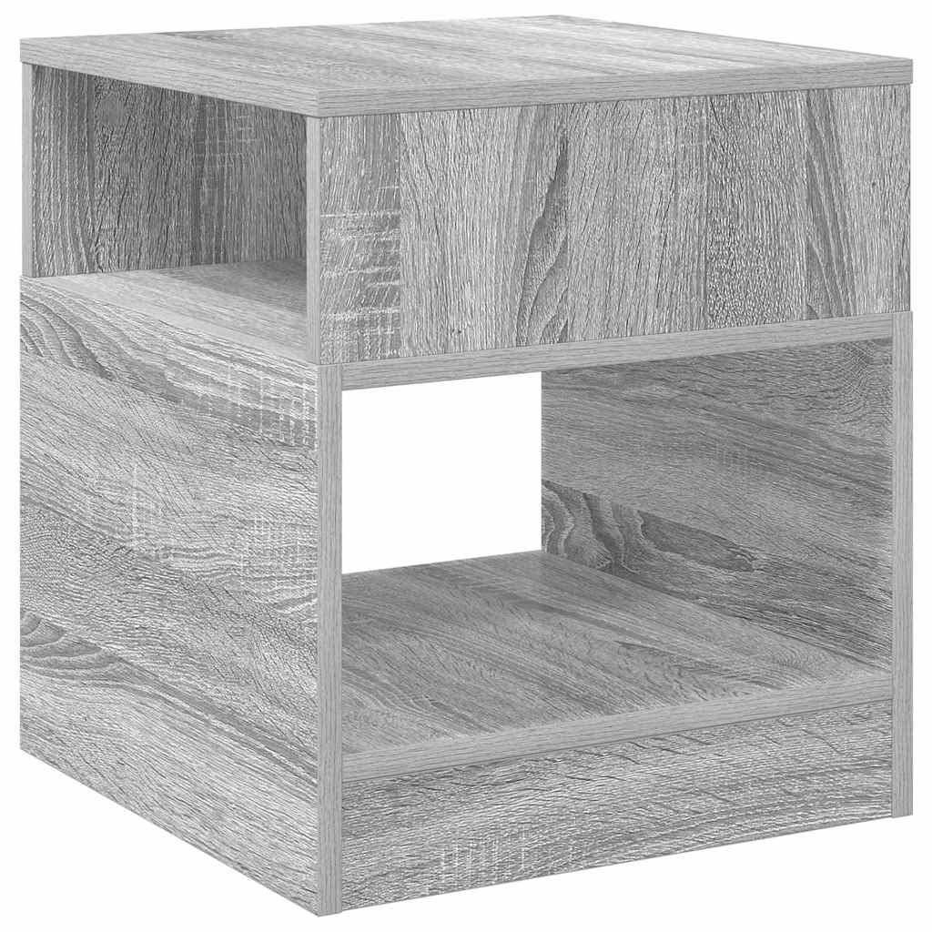 vidaXL End Table 2 pcs Γκρίζο Σονομα 40,5 x 40 x 45 εκ
