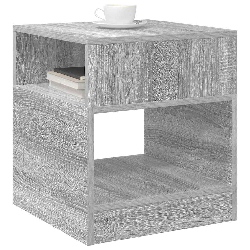 vidaXL End Table 2 pcs Γκρίζο Σονομα 40,5 x 40 x 45 εκ