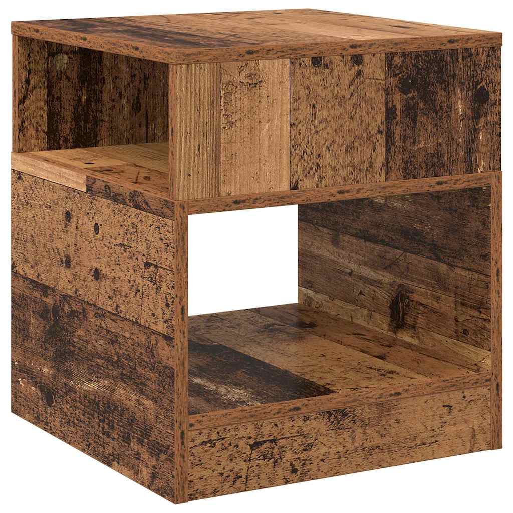 vidaXL End Table 2 pcs Παλιό ξύλο 40,5 x 40 x 45 εκ Επεξεργασμένο ξύλο
