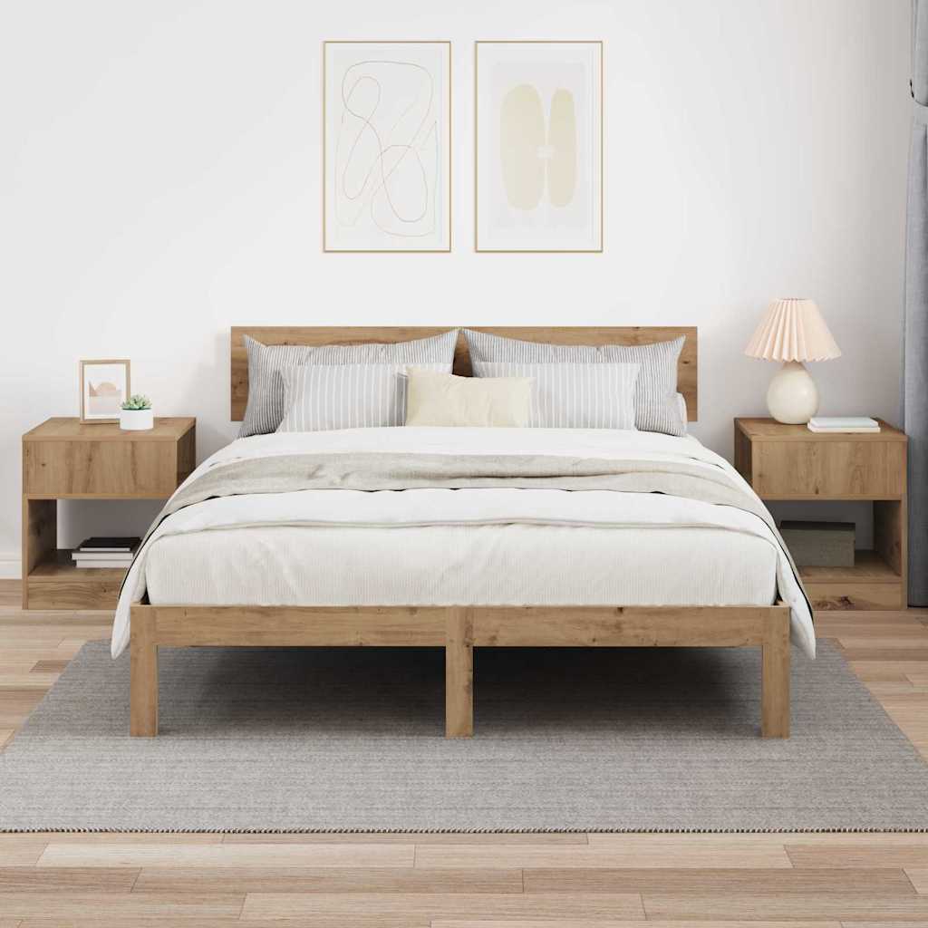 vidaXL End Table 2 pcs Artisan Oak 40,5 x 40 x 45 εκ