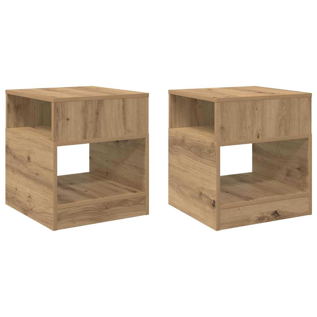 vidaXL End Table 2 pcs Artisan Oak 40,5 x 40 x 45 εκ