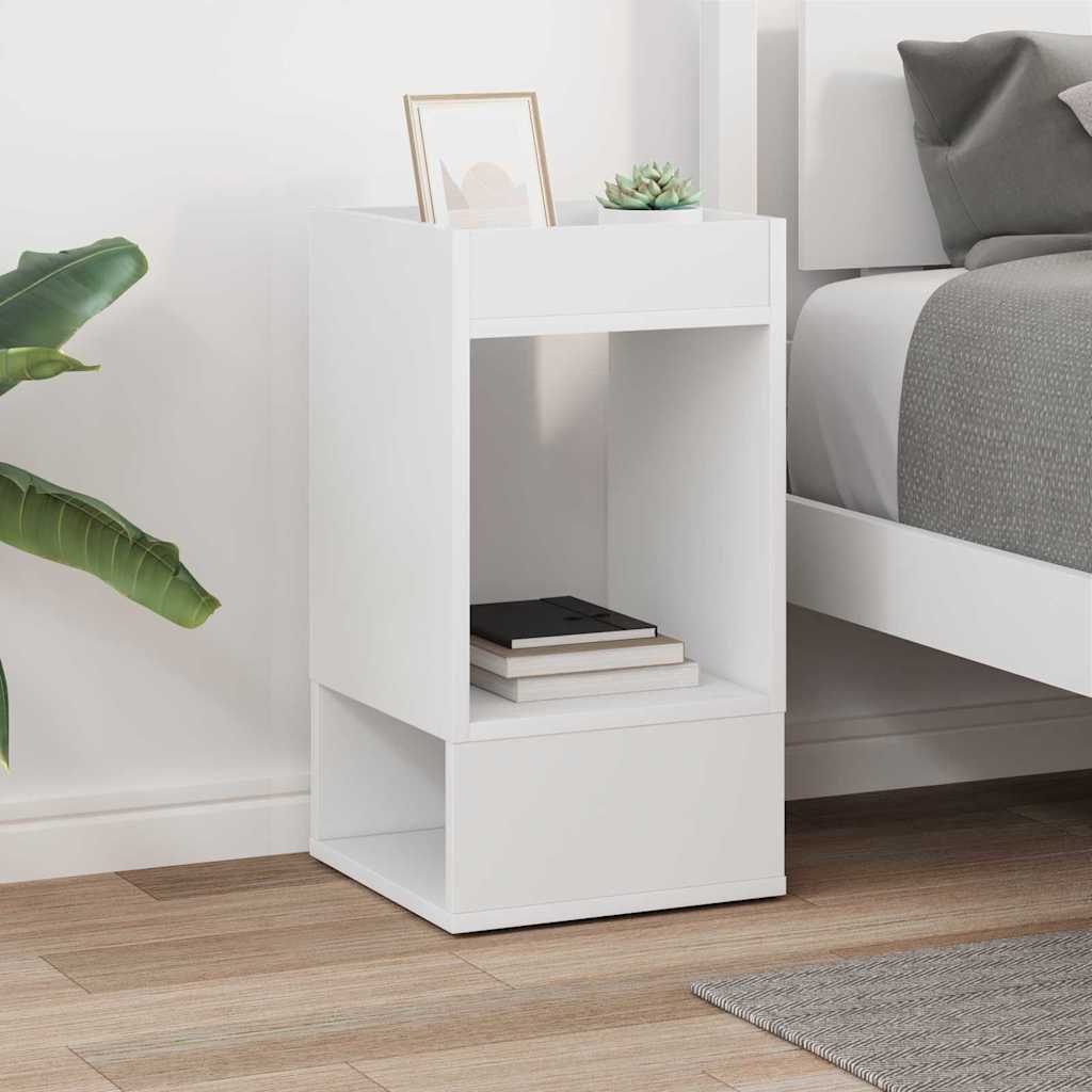 vidaXL End Table Λευκό 30 x 30 x 56 εκ. Επεξεργασμένο ξύλο