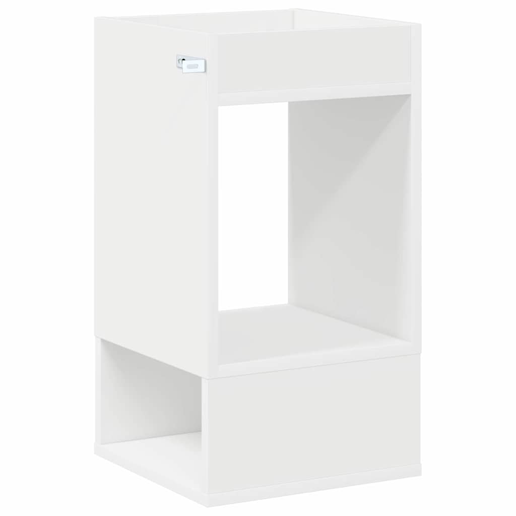vidaXL End Table Λευκό 30 x 30 x 56 εκ. Επεξεργασμένο ξύλο