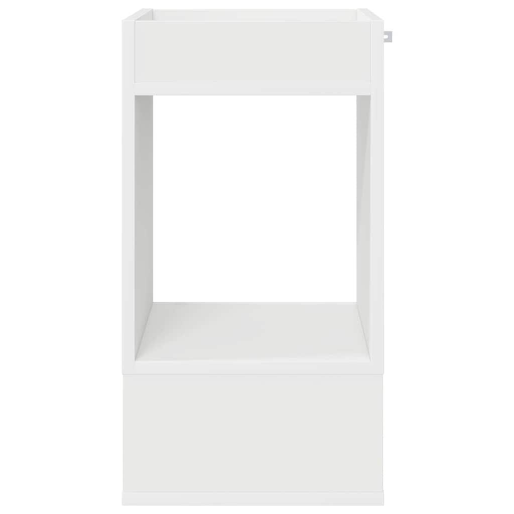vidaXL End Table Λευκό 30 x 30 x 56 εκ. Επεξεργασμένο ξύλο