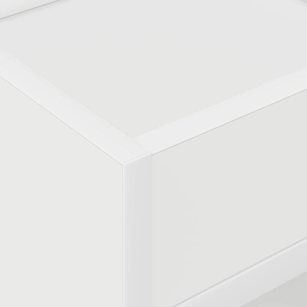 vidaXL End Table 2 pcs Λευκό 30 x 30 x 56 εκ. Επεξεργασμένο ξύλο