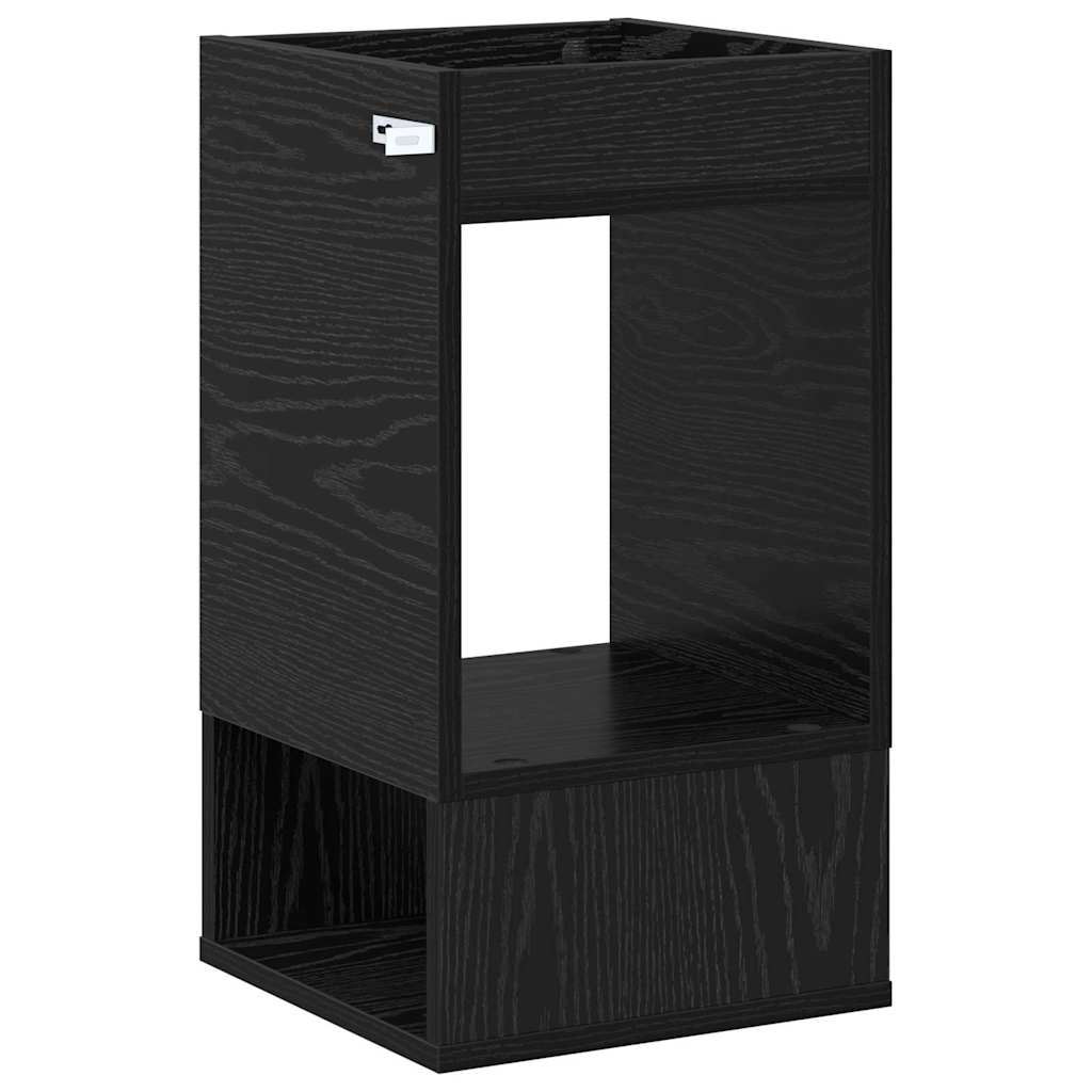 vidaXL End Table Μαύρη Οξυά 30 x 30 x 56 εκ. Επεξεργασμένο ξύλο