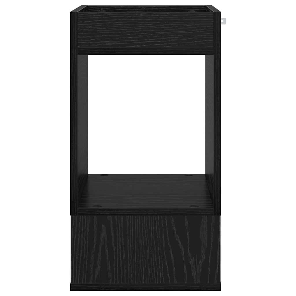vidaXL End Table Μαύρη Οξυά 30 x 30 x 56 εκ. Επεξεργασμένο ξύλο
