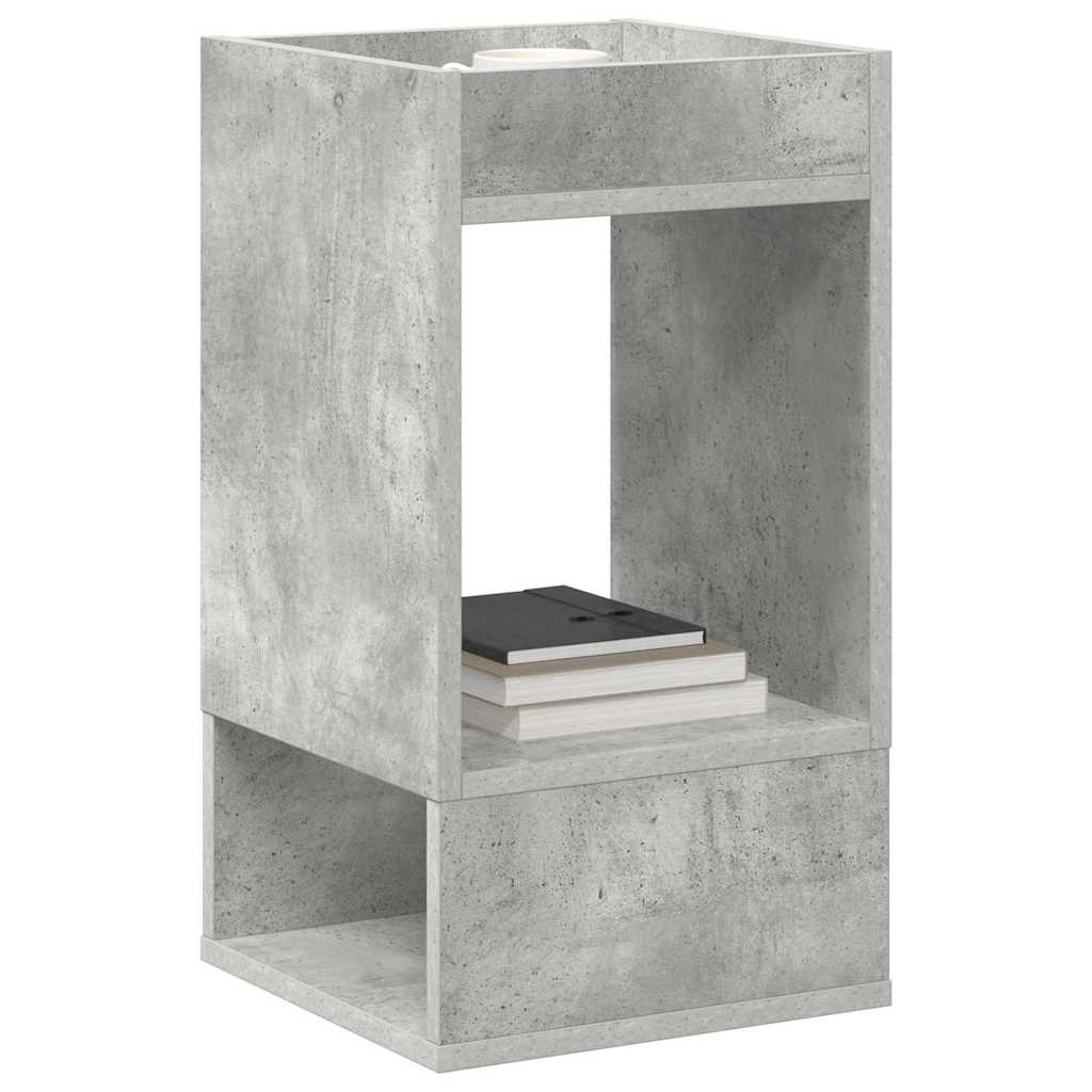 vidaXL End Table Σκυρόδεμα Γκρι 30 x 30 x 56 εκ. Επεξεργασμένο ξύλο