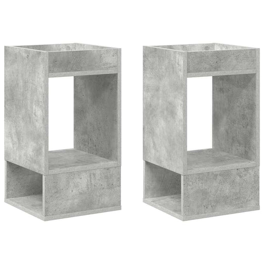 vidaXL End Table 2 τεμ. Σκυρόδεμα Γκρι 30 x 30 x 56 εκ.